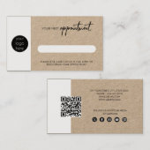 Visite Rustic Kraft Business Carte de rendez-vous suivant (Devant / Derrière)