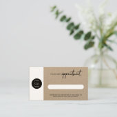 Visite Rustic Kraft Business Carte de rendez-vous suivant (Debout devant)