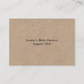 Visite Rustic Kraft Script Devine Combien De Carte De Jeu (Dos)