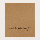 Visite Rustic Kraft Simple Script Changement de carte d'a (Extérieur déplié)