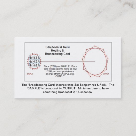 Visite Sai Sanjeevini et carte de Reiki (Devant)