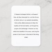 Visite Saint Gabriel la carte de prière Archangel (Dos)