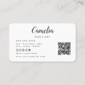 Visite Salon d'artiste de ongles moderne Qr Code Carte de (Dos)