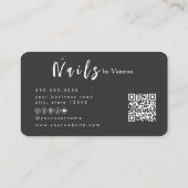 Visite Salon d'artiste de ongles moderne Qr Code Carte de (Dos)