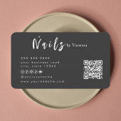Visite Salon d'artiste de ongles moderne Qr Code Carte de