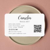 Visite Salon d'artiste de ongles moderne Qr Code Carte de