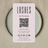 Visite Salon de Beauté Moderne Lashes Qr Code Carte de vi