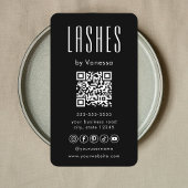 Visite Salon de Beauté Moderne Lashes Qr Code Carte de vi