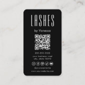 Visite Salon de Beauté Moderne Lashes Qr Code Carte de vi (Dos)