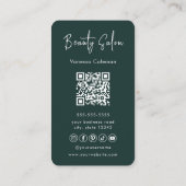 Visite Salon de beauté moderne minimal Qr Code Carte de v (Dos)