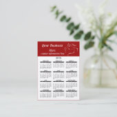 Visite Salon de coiffure de jade de calendrier de carte (Debout devant)