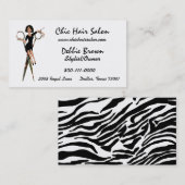 Visite Salon de coiffure Diva (Afro-Américain Carte de vi (Devant / Derrière)