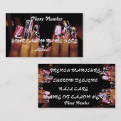 VISITE SALON DE FANTAISIE DE CLOU DE MODÈLE DE CARTE DE (Devant / Derrière)