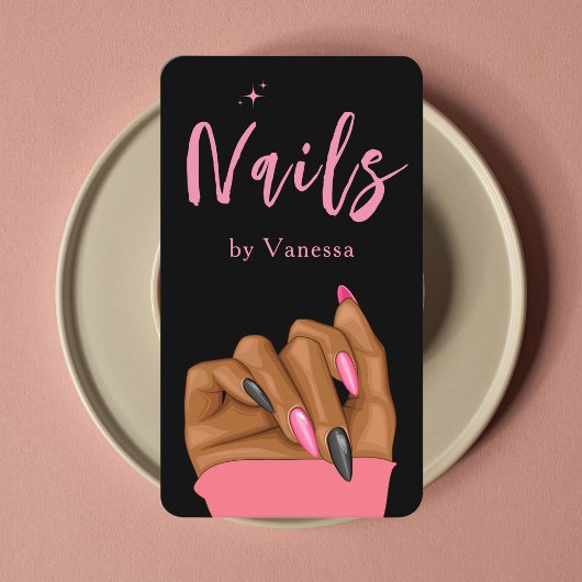 Visite Salon de l'artiste des ongles Qr Code Carte de vis