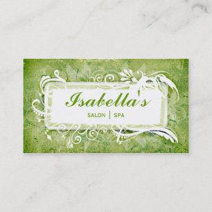 Visite Salon floral grunge de spa de vert de carte de