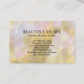 Visite *~* Script BEAUTY Gold Foil Rainbow Carte de visit (Dos)