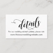 Visite Script chic Enregistrer la carte de détail Date et (Dos)