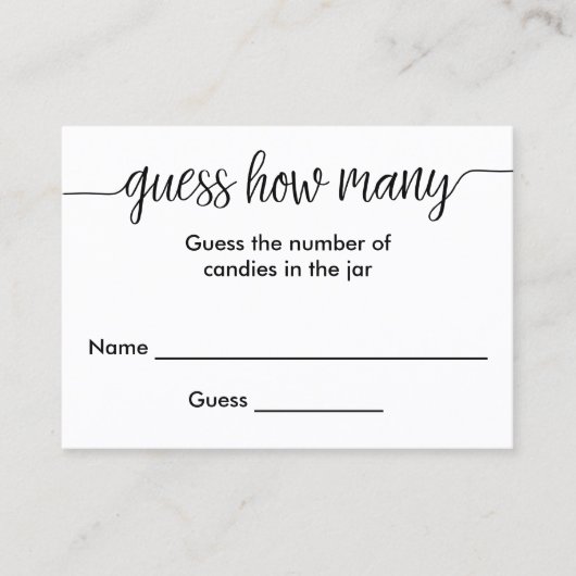 Visite Script Lettré À La Main Devant Combien De Carte (Devant)