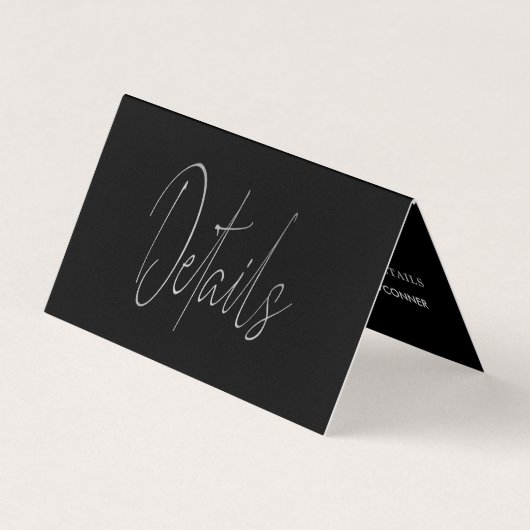 Visite Script moderne à huile d'argent avec carte de déta (Devant)