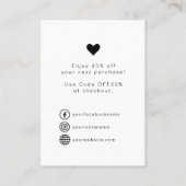 Visite Script moderne Carte de remerciements pour petites (Dos)