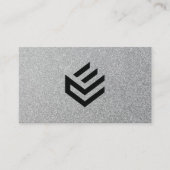 Visite Script Parties scintillant argent VOTRE Carte de v (Devant)