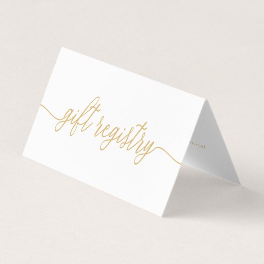 Visite Script Simple Avec Carte De Registre Cadeau Photo (Devant)