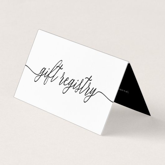 Visite Script Simple Avec Carte De Registre Cadeau Photo (Devant)