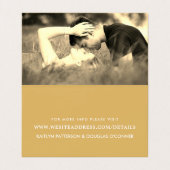 Visite Script simple Gold & White avec carte de détail ph (Intérieur déplié)