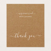 Visite Script simple rustique, Carte de remerciements Log (Extérieur déplié)