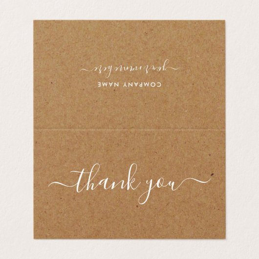 Visite Script simple rustique, Carte de remerciements Log (Extérieur déplié)