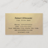 Visite Service d'aqueduc avec logo de valve Carte de visi (Dos)