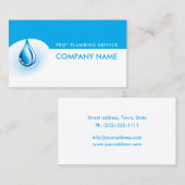 Visite Service de filtrage d'eau Carte bleue et blanche (Devant / Derrière)