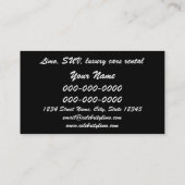 Visite service de limousine/tem de luxe de carte de (Dos)