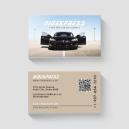 Visite Service de location de voiture noire Carte de visi