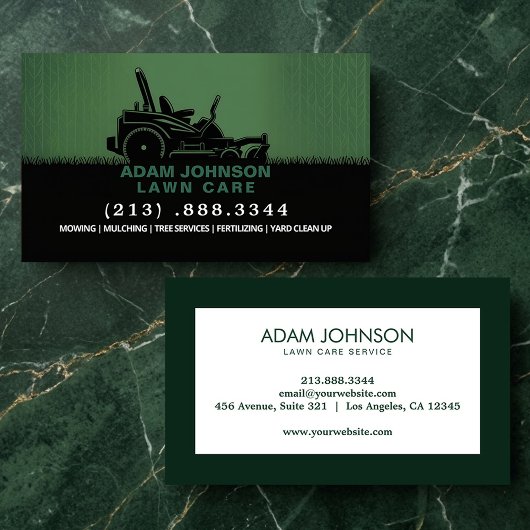 Visite Service de tonte de pelouse professionnel Carte d'