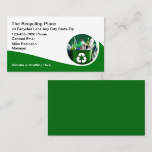 Visite Services de recyclage cool Conception Carte de vis