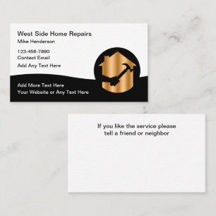 Visite Services résidentiels classiques Design Carte de v