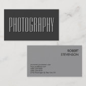 Visite Shadow Letter Grey Photographe Artiste Carte de vi (Devant / Derrière)