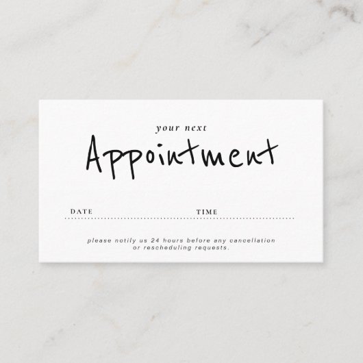 Visite simple carte de rendez-vous salon (Devant)