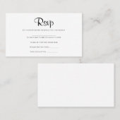 Visite Simple carte rsvp de mariage rustique (Devant / Derrière)