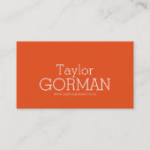 Visite Simple consultant de texte moderne orange carte de (Devant)