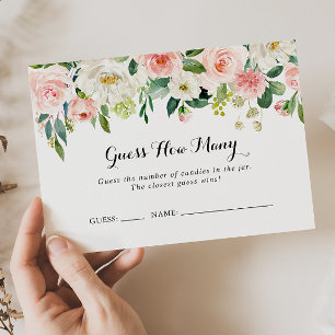 Visite Simple Floral Green Devinez Combien De Carte De Je