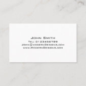 Visite Simple moderne Black & Green Swoosh - Carte de vis (Dos)