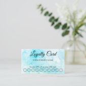 Visite Simple moderne Blue Loyalty QR Code Carte de visit (Debout devant)