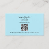 Visite Simple moderne Blue Loyalty QR Code Carte de visit (Dos)