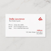 Visite Simple Moderne Carte de Agent Immobilier Rouge (Devant)