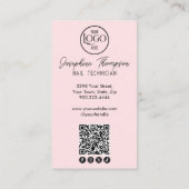 Visite Simple Moderne Carte de Réseaux Sociaux Code QR Ro (Dos)
