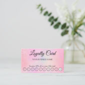 Visite Simple moderne Loyauté rose QR Code Carte de visit (Debout devant)