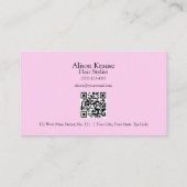 Visite Simple moderne Loyauté rose QR Code Carte de visit (Dos)