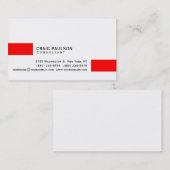 Visite Simple tendance mignon rouge noir blanc Carte de v (Devant / Derrière)